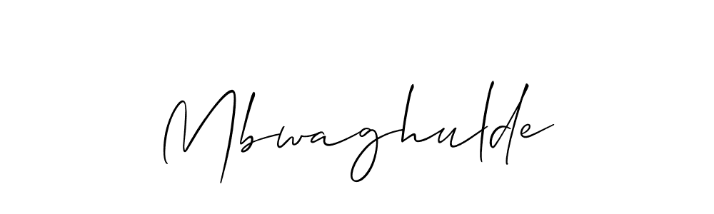 How to make Mbwaghulde signature? Allison_Script is a professional autograph style. Create handwritten signature for Mbwaghulde name. Mbwaghulde signature style 2 images and pictures png