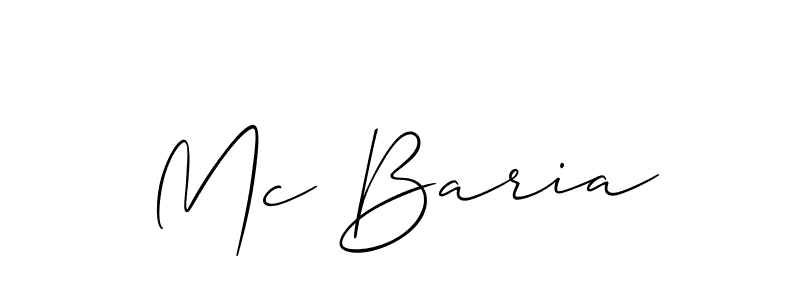 Also we have Mc Baria name is the best signature style. Create professional handwritten signature collection using Allison_Script autograph style. Mc Baria signature style 2 images and pictures png