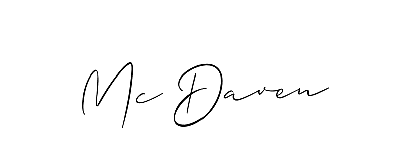 How to make Mc Daven signature? Allison_Script is a professional autograph style. Create handwritten signature for Mc Daven name. Mc Daven signature style 2 images and pictures png