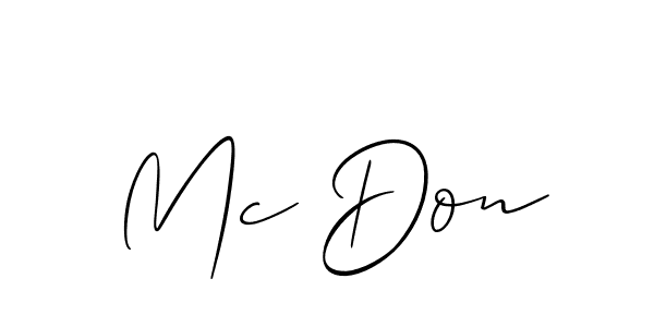How to make Mc Don name signature. Use Allison_Script style for creating short signs online. This is the latest handwritten sign. Mc Don signature style 2 images and pictures png