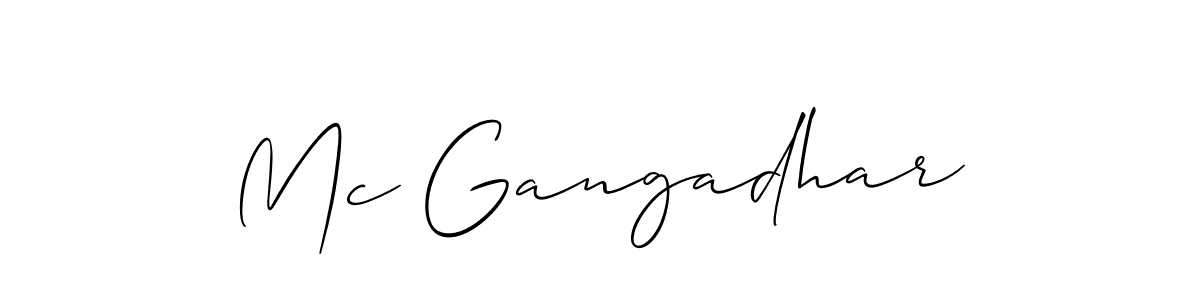 This is the best signature style for the Mc Gangadhar name. Also you like these signature font (Allison_Script). Mix name signature. Mc Gangadhar signature style 2 images and pictures png