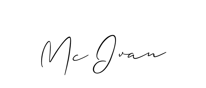 Design your own signature with our free online signature maker. With this signature software, you can create a handwritten (Allison_Script) signature for name Mc Ivan. Mc Ivan signature style 2 images and pictures png