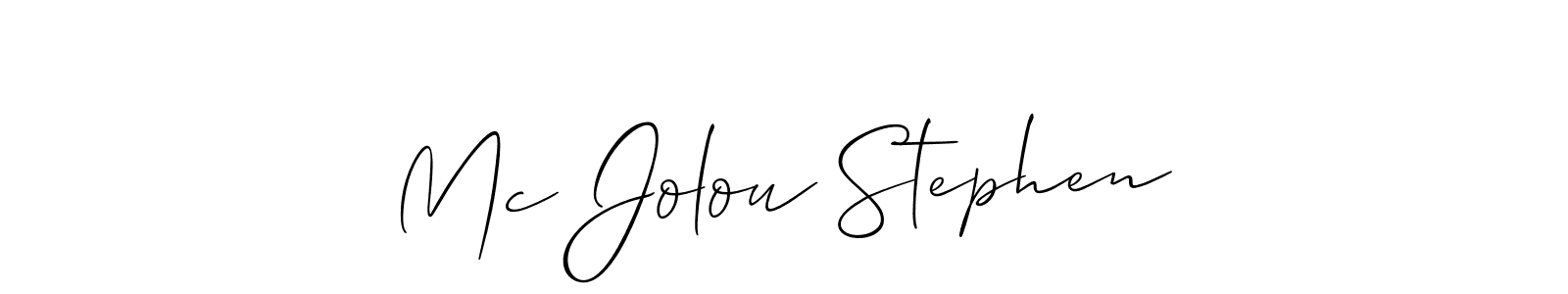 This is the best signature style for the Mc Jolou Stephen name. Also you like these signature font (Allison_Script). Mix name signature. Mc Jolou Stephen signature style 2 images and pictures png