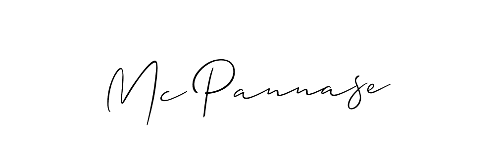 Design your own signature with our free online signature maker. With this signature software, you can create a handwritten (Allison_Script) signature for name Mc Pannase. Mc Pannase signature style 2 images and pictures png