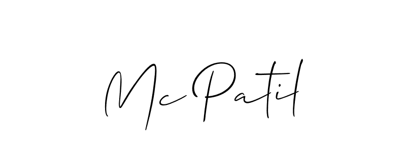 How to make Mc Patil signature? Allison_Script is a professional autograph style. Create handwritten signature for Mc Patil name. Mc Patil signature style 2 images and pictures png