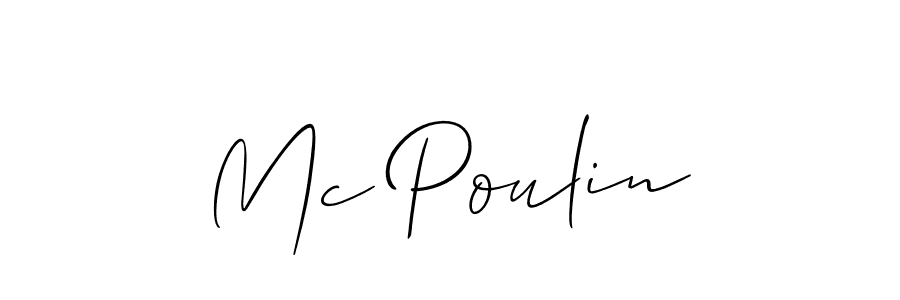 Also we have Mc Poulin name is the best signature style. Create professional handwritten signature collection using Allison_Script autograph style. Mc Poulin signature style 2 images and pictures png