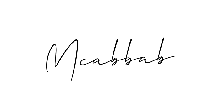 You should practise on your own different ways (Allison_Script) to write your name (Mcabbab) in signature. don't let someone else do it for you. Mcabbab signature style 2 images and pictures png