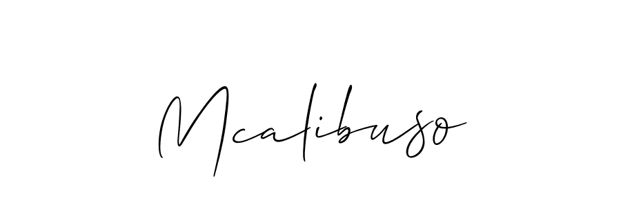 Design your own signature with our free online signature maker. With this signature software, you can create a handwritten (Allison_Script) signature for name Mcalibuso. Mcalibuso signature style 2 images and pictures png