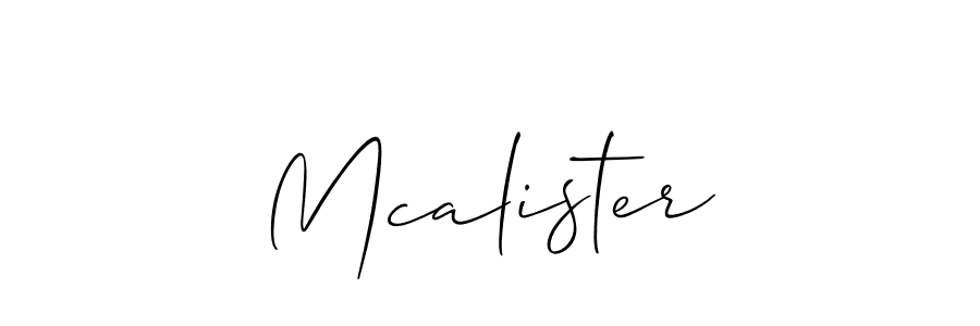 Use a signature maker to create a handwritten signature online. With this signature software, you can design (Allison_Script) your own signature for name Mcalister. Mcalister signature style 2 images and pictures png