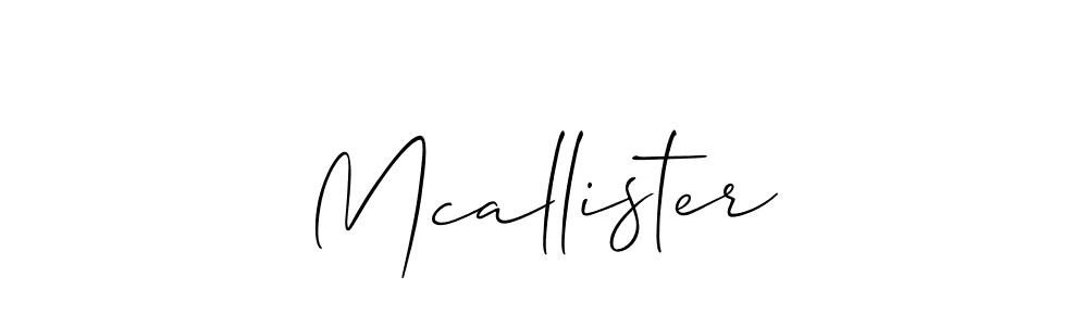 Create a beautiful signature design for name Mcallister. With this signature (Allison_Script) fonts, you can make a handwritten signature for free. Mcallister signature style 2 images and pictures png