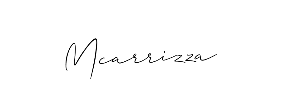 Design your own signature with our free online signature maker. With this signature software, you can create a handwritten (Allison_Script) signature for name Mcarrizza. Mcarrizza signature style 2 images and pictures png