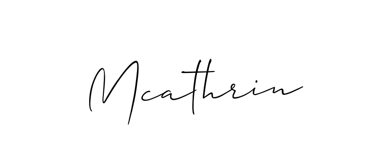 Also we have Mcathrin name is the best signature style. Create professional handwritten signature collection using Allison_Script autograph style. Mcathrin signature style 2 images and pictures png