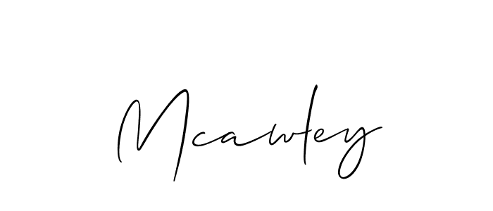 Make a beautiful signature design for name Mcawley. With this signature (Allison_Script) style, you can create a handwritten signature for free. Mcawley signature style 2 images and pictures png