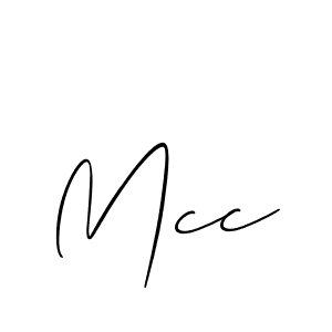 Create a beautiful signature design for name Mcc. With this signature (Allison_Script) fonts, you can make a handwritten signature for free. Mcc signature style 2 images and pictures png