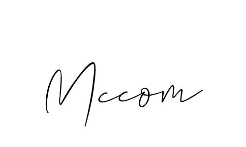 Create a beautiful signature design for name Mccom. With this signature (Allison_Script) fonts, you can make a handwritten signature for free. Mccom signature style 2 images and pictures png