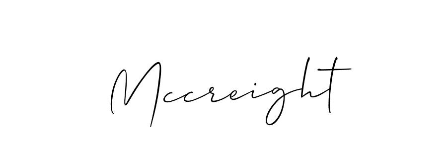 Design your own signature with our free online signature maker. With this signature software, you can create a handwritten (Allison_Script) signature for name Mccreight. Mccreight signature style 2 images and pictures png
