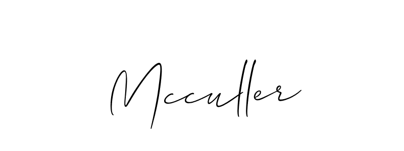 Create a beautiful signature design for name Mcculler. With this signature (Allison_Script) fonts, you can make a handwritten signature for free. Mcculler signature style 2 images and pictures png