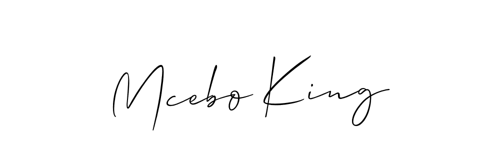 Once you've used our free online signature maker to create your best signature Allison_Script style, it's time to enjoy all of the benefits that Mcebo King name signing documents. Mcebo King signature style 2 images and pictures png