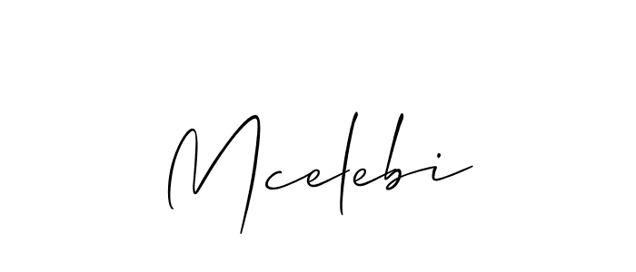 Create a beautiful signature design for name Mcelebi. With this signature (Allison_Script) fonts, you can make a handwritten signature for free. Mcelebi signature style 2 images and pictures png