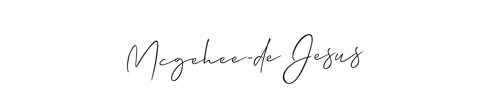 Check out images of Autograph of Mcgehee-de Jesus name. Actor Mcgehee-de Jesus Signature Style. Allison_Script is a professional sign style online. Mcgehee-de Jesus signature style 2 images and pictures png