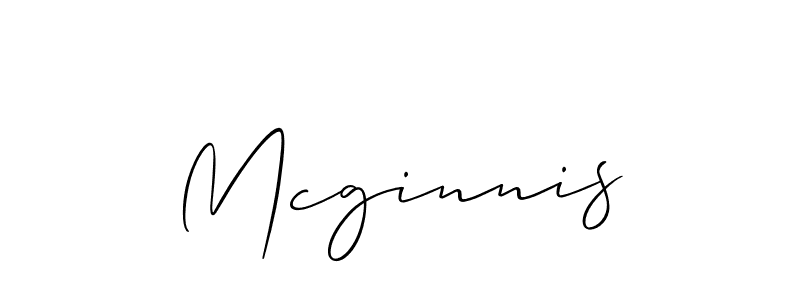 Use a signature maker to create a handwritten signature online. With this signature software, you can design (Allison_Script) your own signature for name Mcginnis. Mcginnis signature style 2 images and pictures png