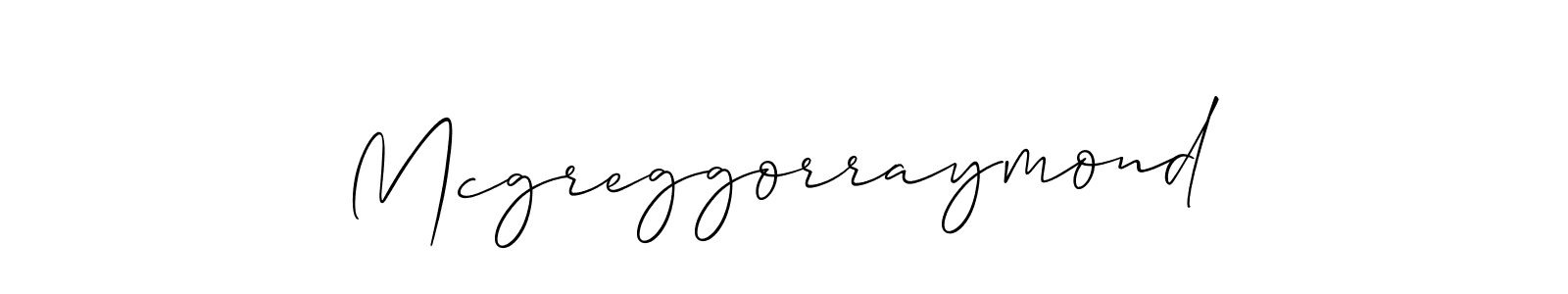 Create a beautiful signature design for name Mcgreggorraymond. With this signature (Allison_Script) fonts, you can make a handwritten signature for free. Mcgreggorraymond signature style 2 images and pictures png