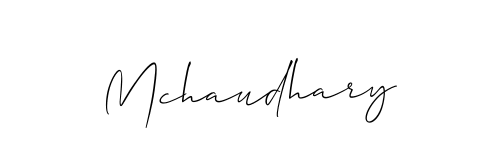 How to make Mchaudhary name signature. Use Allison_Script style for creating short signs online. This is the latest handwritten sign. Mchaudhary signature style 2 images and pictures png