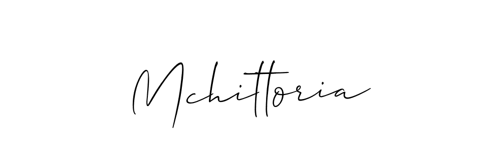 Make a beautiful signature design for name Mchittoria. With this signature (Allison_Script) style, you can create a handwritten signature for free. Mchittoria signature style 2 images and pictures png