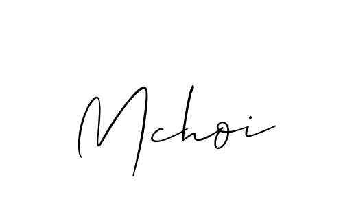 It looks lik you need a new signature style for name Mchoi. Design unique handwritten (Allison_Script) signature with our free signature maker in just a few clicks. Mchoi signature style 2 images and pictures png