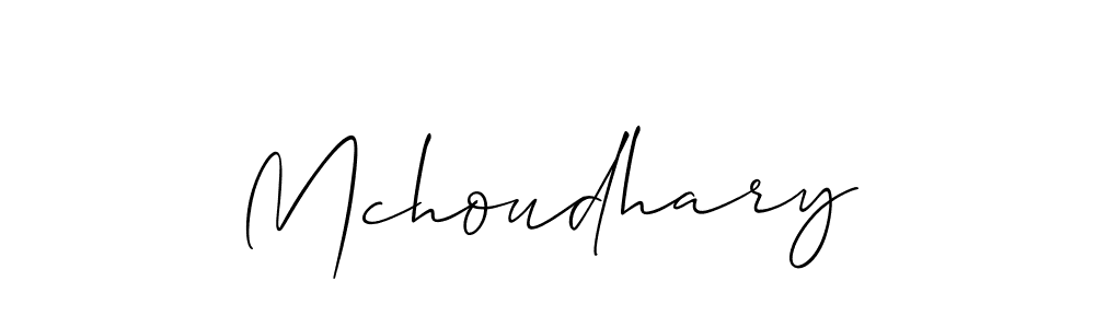 Design your own signature with our free online signature maker. With this signature software, you can create a handwritten (Allison_Script) signature for name Mchoudhary. Mchoudhary signature style 2 images and pictures png