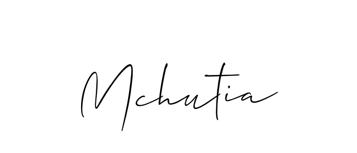 The best way (Allison_Script) to make a short signature is to pick only two or three words in your name. The name Mchutia include a total of six letters. For converting this name. Mchutia signature style 2 images and pictures png