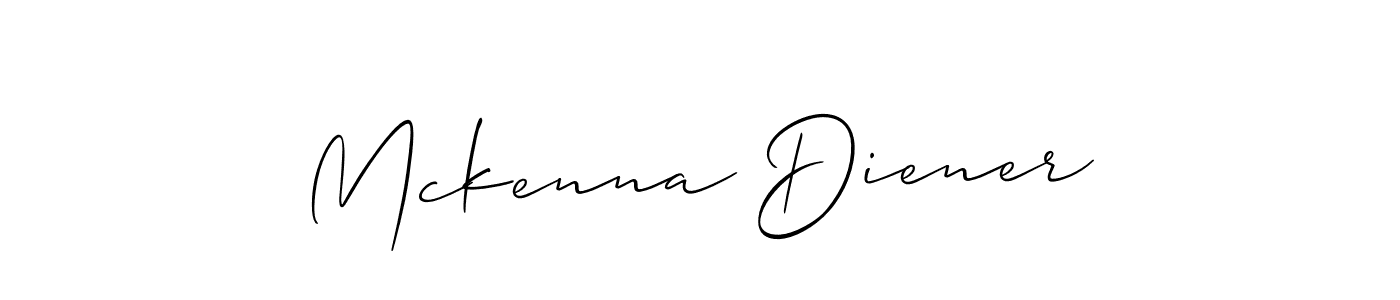 Also You can easily find your signature by using the search form. We will create Mckenna Diener name handwritten signature images for you free of cost using Allison_Script sign style. Mckenna Diener signature style 2 images and pictures png