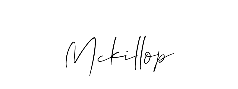 How to make Mckillop signature? Allison_Script is a professional autograph style. Create handwritten signature for Mckillop name. Mckillop signature style 2 images and pictures png