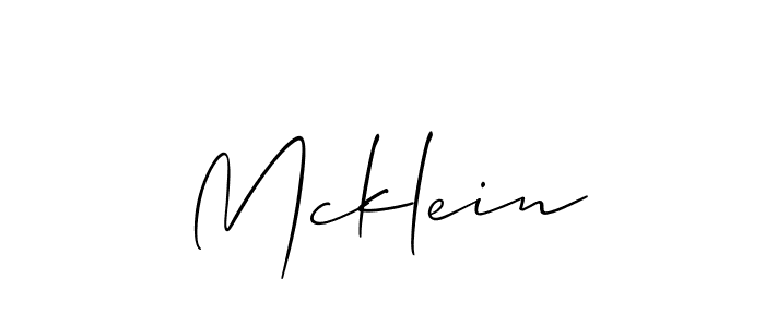Mcklein stylish signature style. Best Handwritten Sign (Allison_Script) for my name. Handwritten Signature Collection Ideas for my name Mcklein. Mcklein signature style 2 images and pictures png