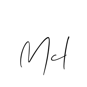 How to make Mcl signature? Allison_Script is a professional autograph style. Create handwritten signature for Mcl name. Mcl signature style 2 images and pictures png