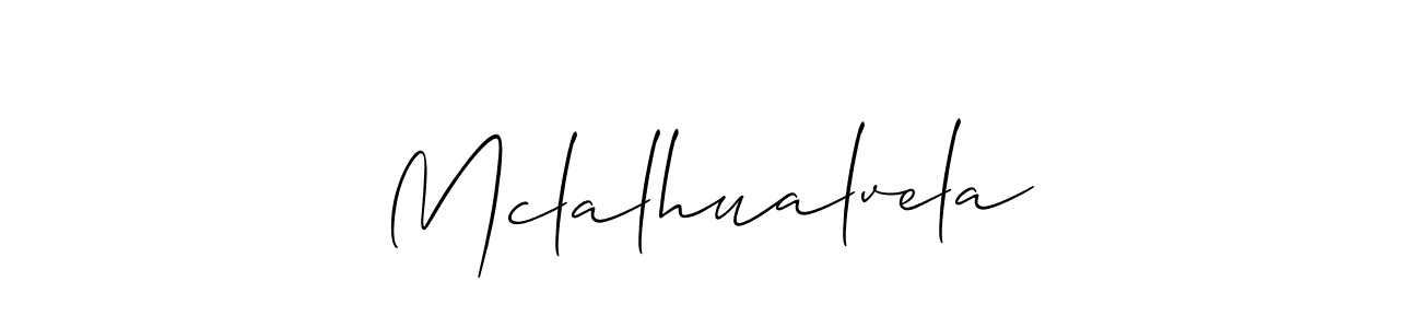 Design your own signature with our free online signature maker. With this signature software, you can create a handwritten (Allison_Script) signature for name Mclalhualvela. Mclalhualvela signature style 2 images and pictures png