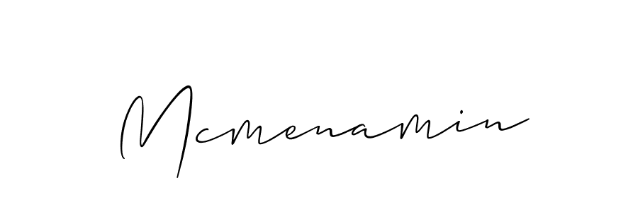 Use a signature maker to create a handwritten signature online. With this signature software, you can design (Allison_Script) your own signature for name Mcmenamin. Mcmenamin signature style 2 images and pictures png