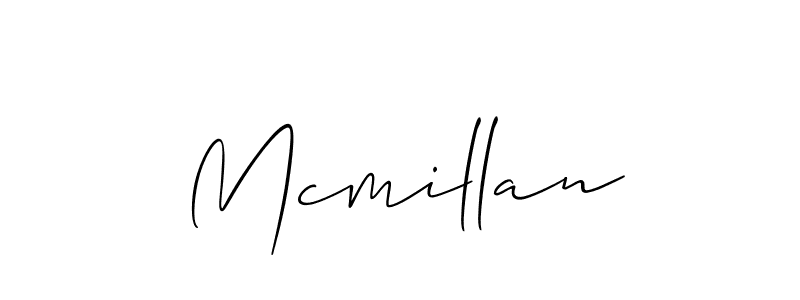 Make a beautiful signature design for name Mcmillan. With this signature (Allison_Script) style, you can create a handwritten signature for free. Mcmillan signature style 2 images and pictures png