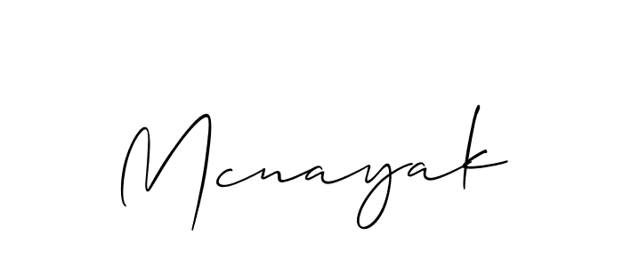 The best way (Allison_Script) to make a short signature is to pick only two or three words in your name. The name Mcnayak include a total of six letters. For converting this name. Mcnayak signature style 2 images and pictures png