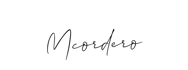 It looks lik you need a new signature style for name Mcordero. Design unique handwritten (Allison_Script) signature with our free signature maker in just a few clicks. Mcordero signature style 2 images and pictures png