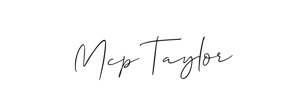 How to make Mcp Taylor signature? Allison_Script is a professional autograph style. Create handwritten signature for Mcp Taylor name. Mcp Taylor signature style 2 images and pictures png