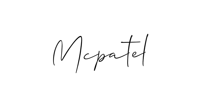 if you are searching for the best signature style for your name Mcpatel. so please give up your signature search. here we have designed multiple signature styles  using Allison_Script. Mcpatel signature style 2 images and pictures png