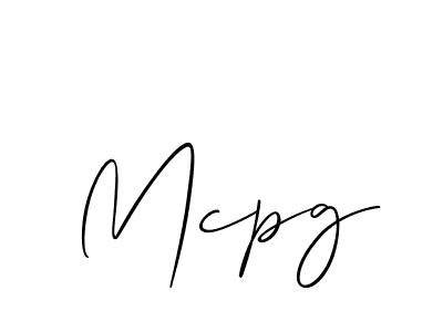 Allison_Script is a professional signature style that is perfect for those who want to add a touch of class to their signature. It is also a great choice for those who want to make their signature more unique. Get Mcpg name to fancy signature for free. Mcpg signature style 2 images and pictures png