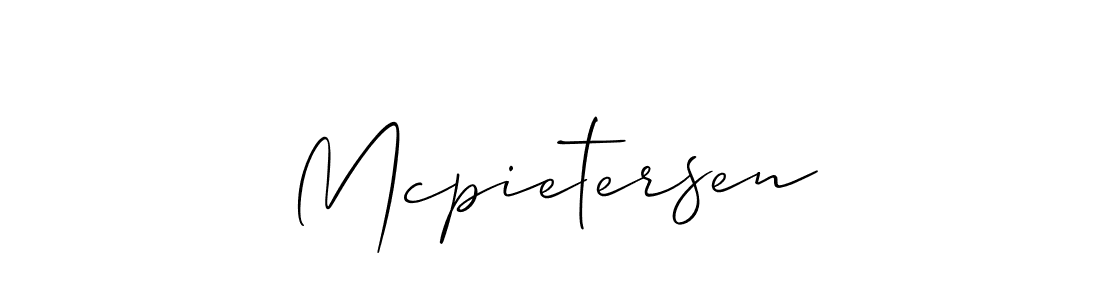 if you are searching for the best signature style for your name Mcpietersen. so please give up your signature search. here we have designed multiple signature styles  using Allison_Script. Mcpietersen signature style 2 images and pictures png