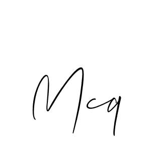 Create a beautiful signature design for name Mcq. With this signature (Allison_Script) fonts, you can make a handwritten signature for free. Mcq signature style 2 images and pictures png