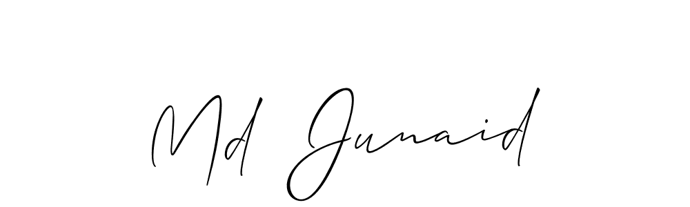 Create a beautiful signature design for name Md  Junaid. With this signature (Allison_Script) fonts, you can make a handwritten signature for free. Md  Junaid signature style 2 images and pictures png