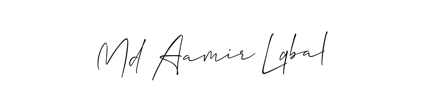 Also we have Md Aamir Lqbal name is the best signature style. Create professional handwritten signature collection using Allison_Script autograph style. Md Aamir Lqbal signature style 2 images and pictures png