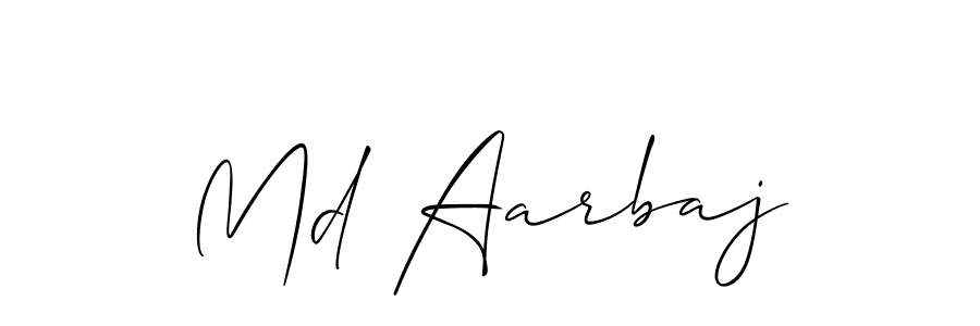 Allison_Script is a professional signature style that is perfect for those who want to add a touch of class to their signature. It is also a great choice for those who want to make their signature more unique. Get Md Aarbaj name to fancy signature for free. Md Aarbaj signature style 2 images and pictures png