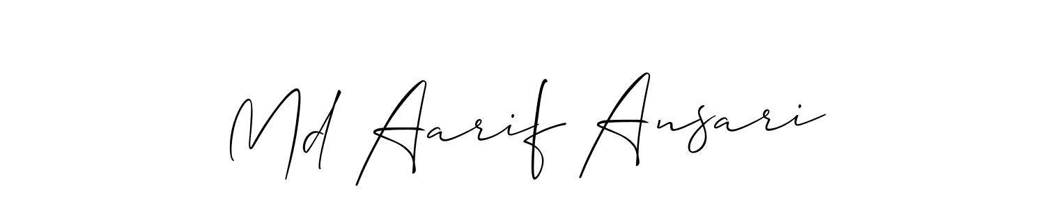 See photos of Md Aarif Ansari official signature by Spectra . Check more albums & portfolios. Read reviews & check more about Allison_Script font. Md Aarif Ansari signature style 2 images and pictures png