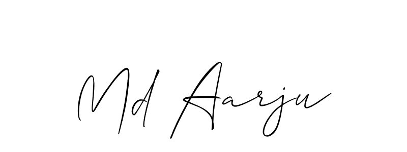 Create a beautiful signature design for name Md Aarju. With this signature (Allison_Script) fonts, you can make a handwritten signature for free. Md Aarju signature style 2 images and pictures png